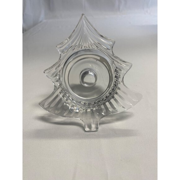 Vintage Mikasa Evergreen Tealight Candleholder Crystal Clear Cut Glass NEW - Picture 8 of 13